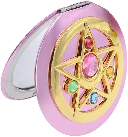 SHOWLOUE Makeup Compact Mirrors, Portable Travel Handheld Foldable Double Sided Mirror