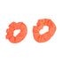 Set of 8 Neon Color Solid Scrunchies, Hair Scrunchy (Pink, Yellow, Green, Orange)