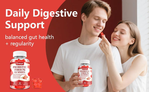 Gummies Gummy Immune 60 Gummies Fiber for Adults, Probiotic Fiber Sugar Free Fiber Supplement for Women Men Digestive