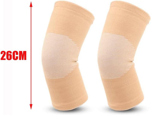 Elandy Unisex Knee Pads - 1 Pair Non-trace Knee Brace Support Sleeve for Outdoor Sports (Nude)