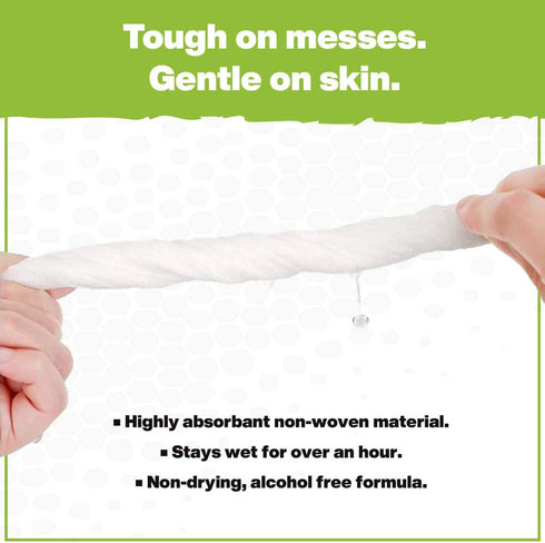 Crocodile Cloth All-Purpose Cleaning Wipes, 80 Biodegradable, 10" x 15", Safe on Skin & Surfaces
