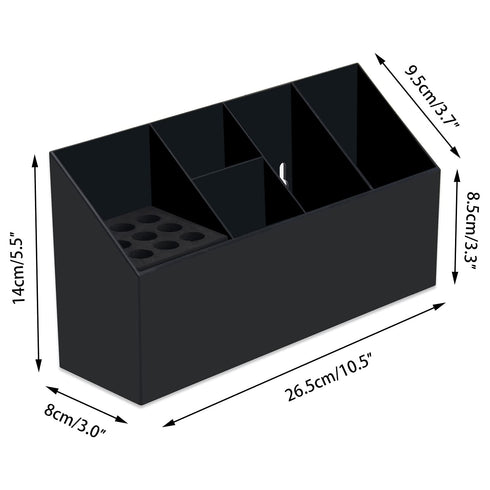 Noverlife Large Storage Box for Hair Scissors, Professional Hairdressing Combs, Clips, and Tool Box - Black