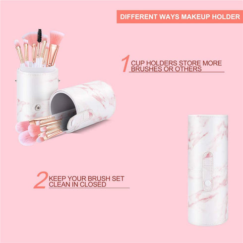Makeup Brushes Set DUAIU - 16PCS Marble Makeup Brushes with Gift Box for Foundation, Eyeshadow, and Blush