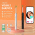 Earwax Removal Kit with Camera and Light, 6 Ear Spoons, Compatible with iOS & Android Devices, White