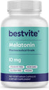 BESTVITE Melatonin 10 mg, 360 Veg Caps, Vegan, Non-GMO, Gluten-Free Sleep Aid for Rest & Wake Cycles