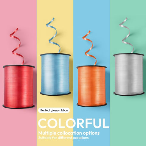 500 Yards 3/16" Curling Ribbon White, Balloon String Curly Ribbon for Gift Wrapping and Party Decorations