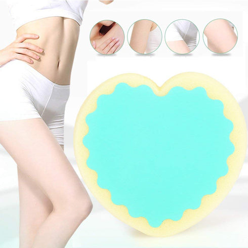 Hair Removal Depilation Sponge - Women Waxing Polishing Buffing Pad for Skin Care (Love)