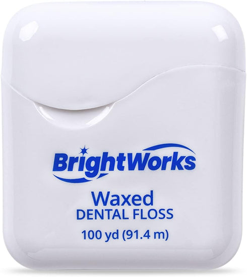 BrightWorks Dental Floss Waxed, 100 Yards (Pack of 4)