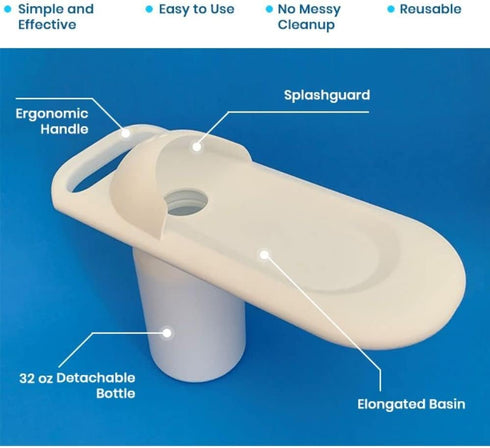 PottyCap 32 oz Portable Urinal for Women with Detachable Bottle - Reusable Portable Female Urinal for Travel, Camping