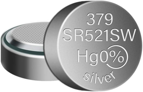 SKOANBE 10PCS SR521SW AG0 LR521 379 1.5v Button Coin Cell Watch Battery