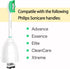 Aoremon Replacement Toothbrush Heads for Philips Sonicare E-Series Essence HX7022/66 and other Screw-on Electric Toothbrush Model, 6 Pack