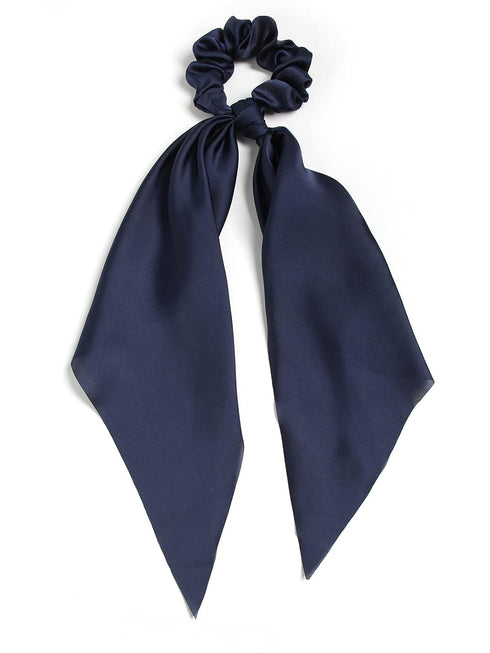 SUSULU Hair Scarf Scrunchies for Women, Solid Color Fabric Hair Ties with Bow, Pack of 8pcs