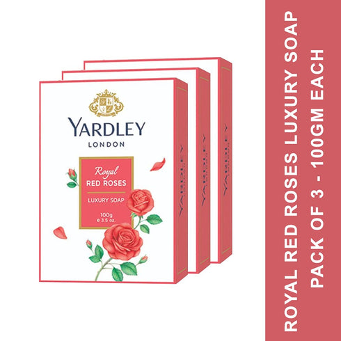 Yardley Soap - Red Roses - 100g - Pack of 3