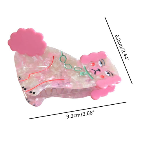 Pink Acetate Dog Hair Clip: Claw Clip for Women, Hair Accessories S2