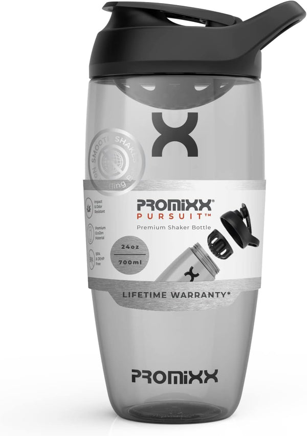 Promixx PURSUIT Protein Shaker Bottle - Premium Sports Blender for Protein Mixes & Supplement Shakes, Easy Clean