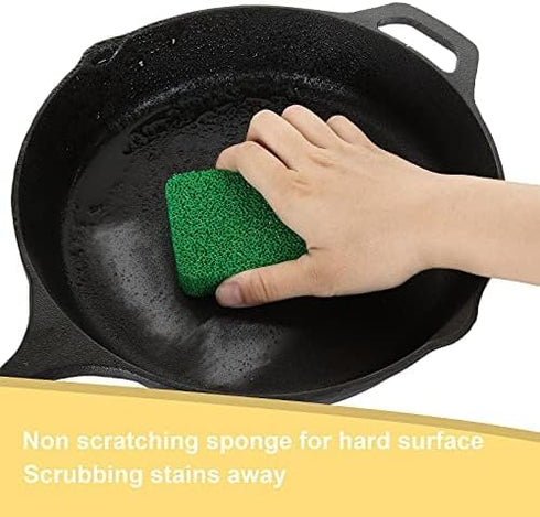 10 Pcs Silicone Sponge Scrubber, No Odor Reusable Kitchen Sponge for Dishes, Cookware, Sink, Bathroom, Non-Scratch