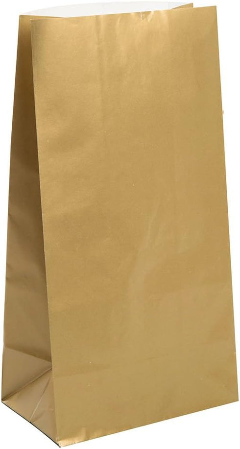 Luxurious Silver Metallic Paper Party Bags, Pack of 10, Premium, Eye-catching, Eco-friendly Gift Bags for Any