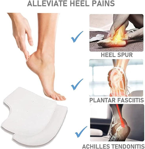 VivoFoot 2 Pairs Gel Heel Protectors, Silicone Heel Cups & Ankle Protectors for Heel Pain Relief