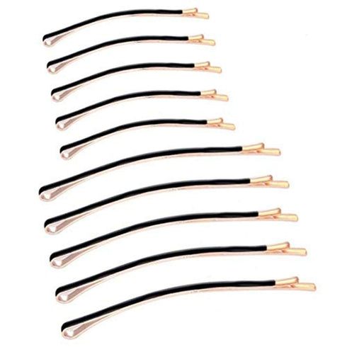 Jumbo Bobby Pins, Metal Hair Pins, 10pcs (5 Long and 5 Short) for Hair Decoration, Black