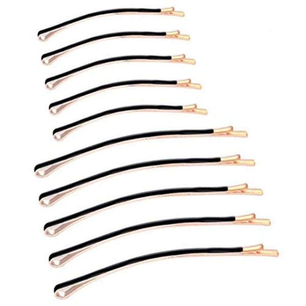 Jumbo Bobby Pins, Metal Hair Pins, 10pcs (5 Long and 5 Short) for Hair Decoration, Black