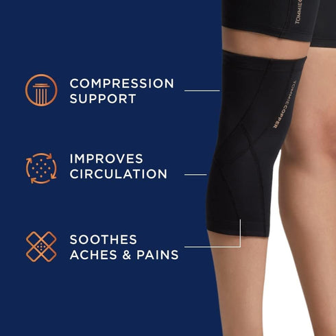 Tommie Unisex Copper Performance Compression Knee Sleeve for Support