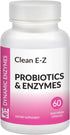 Clean E-Z Candida - Microflora Gut Balance, 60 Count, Probiotics & Digestive Enzymes