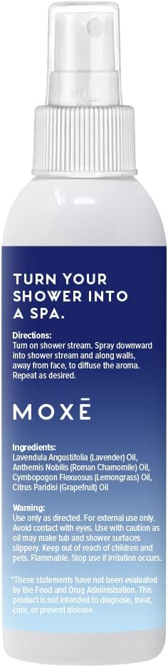 MOXE Shower Mist, Spa Steam Spray, Certified Natural Essential Oils, Aromatherapy, Tension Relief (Dream, 4 Fl Oz (Pack of 1))