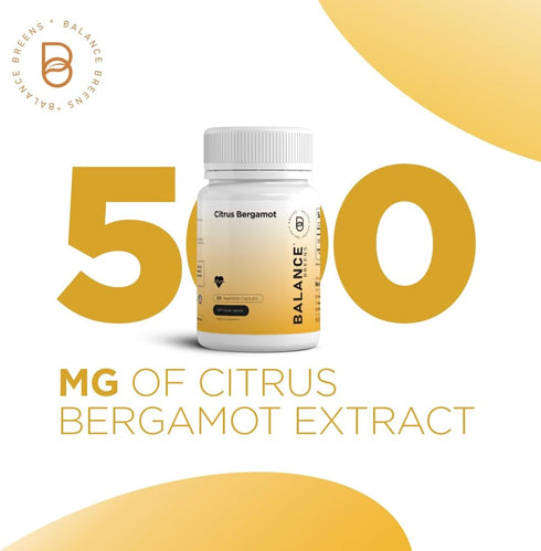 Citrus Bergamot 500mg - Advanced Supplement for Heart Health, Metabolism & Cholesterol, 60 Vegan Capsules