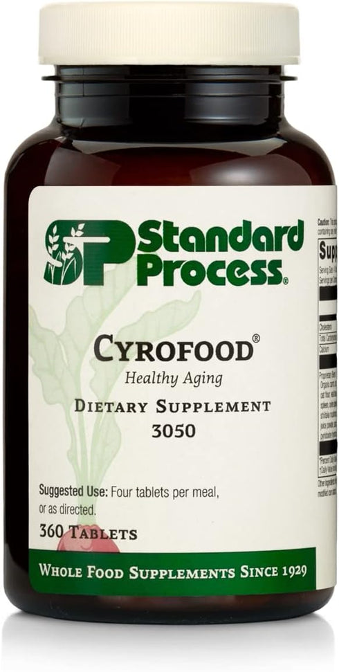 Standard Process Cyrofood - Whole Food Digestion, Digestive Health with Shiitake, Reishi Mushroom Powder, 360 Tablets