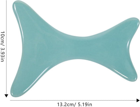Mobestech Ceramic Guasha Massage Board Blue Body Massager Tool for Shoulder Neck Relief Spa Scraping Therapy and Full