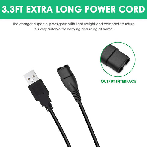 5V USB Charging Cable Compatible with Limural Hair Clippers Charger Power Cord Supply Adapter
