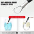 1Pc Silver Tongue Scraper, Metal Cleaner for Bad Breath, Stainless Steel Professional Tongue Cleaner for Oral Care