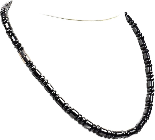 Magnetic Necklace, Hematite Necklace for Magnetic Therapy, Crystal Healing Necklace for Pain and Stress Relief