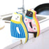 Sink Cat Dish Sponge Scrubber for Washing Dishes, Pack of 4 Dishwashing Cloth Scrubbers (BluePink Set)