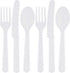 Premium Assorted Clear Plastic Cutlery Set, Pack of 24, Stylish & Versatile Design for Parties