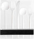 Modern Flatware Cutlery Disposable Plastic Combo Set, 40 Count Luxury White, Service for 8.