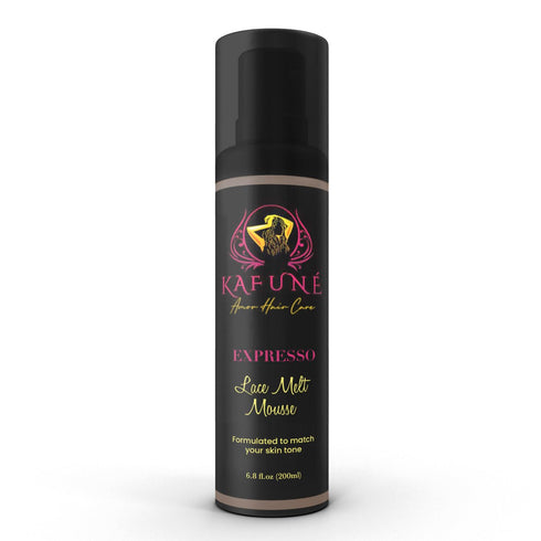 Kafune Amor Premium Lace Melting Mousse - Tinted Quick-Drying Mousse for Lace Wigs, Natural Finish, Expresso Dark Brown