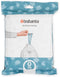 Brabantia PerfectFit Trash Bags, Size O/8 Gal, Thick Plastic Trash Can Liners with Drawstring Handles, 40 Bags