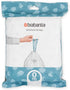 Brabantia PerfectFit Trash Bags, Size O/8 Gal, Thick Plastic Trash Can Liners with Drawstring Handles, 40 Bags