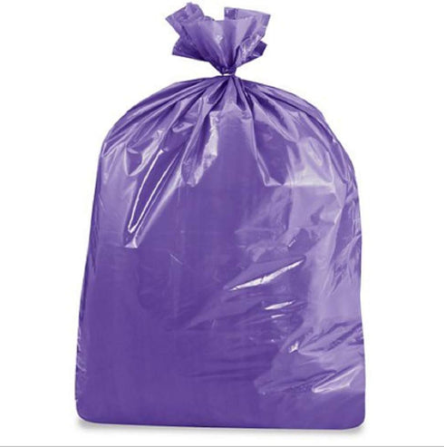 Purple Trash Bags - Made in USA for 10, 14 Gallons