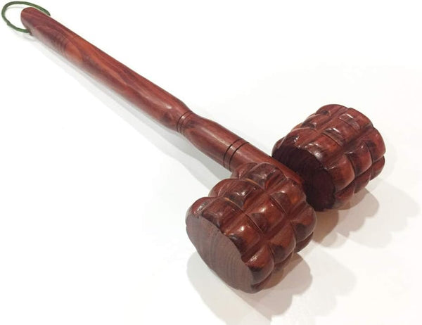 KingdomOfSmile Rough Roller Stick Back and Full Body Makha Wooden Massager Manual for