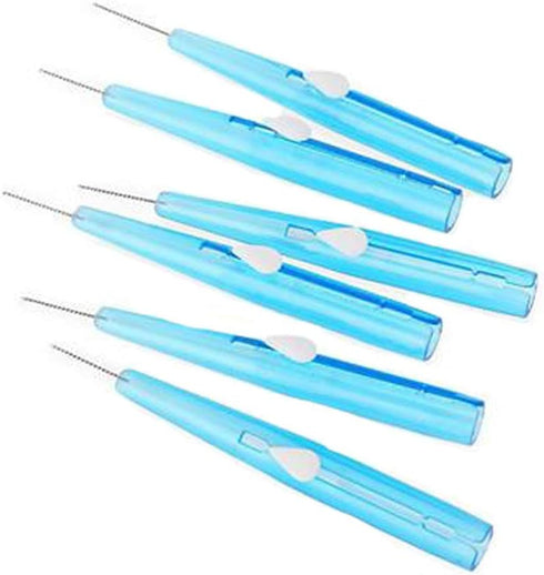 60Pcs Push-Pull Interdental Brush 0.7 MM Dental Toothpick Cleaners for Oral Care