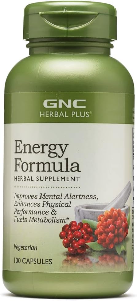 GNC Herbal Plus Energy Formula, 100 Capsules