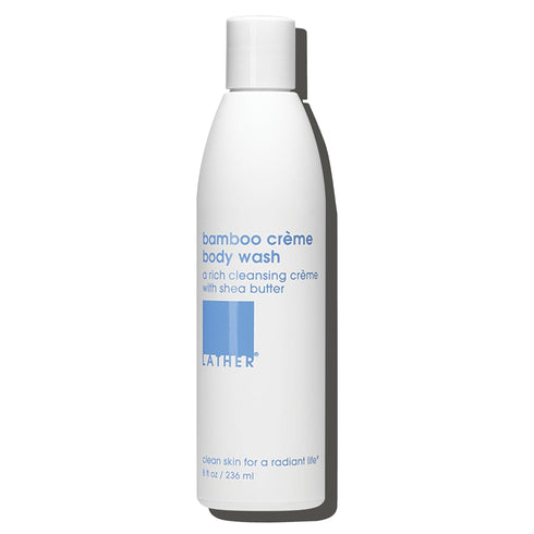 LATHER Bamboo Crème Natural Body Wash, 8 fl oz, Vegan, Cruelty Free, Essential Oils