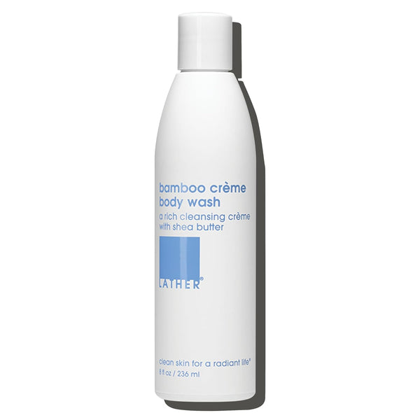 LATHER Bamboo Crème Natural Body Wash, 8 fl oz, Vegan, Cruelty Free, Essential Oils