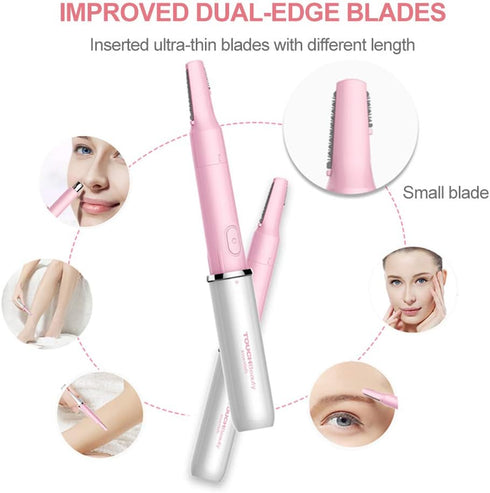 TOUCHBeauty Hair Trimmer for Face, Eyebrow, Nose, Ear, Body Hair Trimming, Battery Powered TB-1458