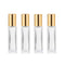 wifreo 4 Pack Square Refillable Thick Glass Roller Bottles, 1/3oz 10ml Perfume Essential Oil