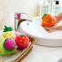 Rocutus 4pcs Child Bath Shower Sponge Pouf Loofahs, Cute Bath Flower with Hooks for Travel