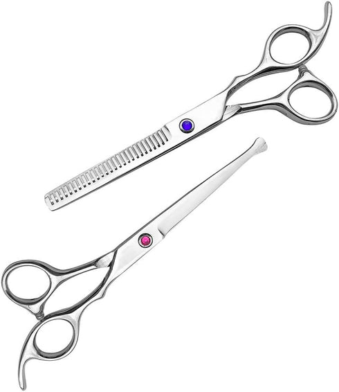 Professional Hair Scissors Barber Shears 6.5-inch - Salon Thinning Scissors for Women, Men, Kids, Home