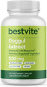 BESTVITE Guggul Extract 500mg, 120 Vegetarian Capsules, Patented and Standardized, Vegan, Non-GMO